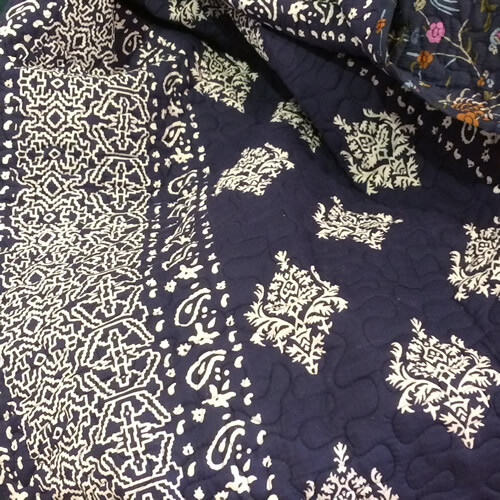 plaid quilt sprei uit india