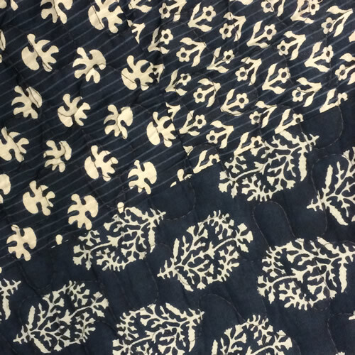 plaid quilt sprei uit india