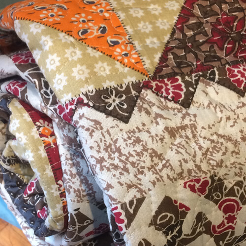 plaid quilt sprei uit india