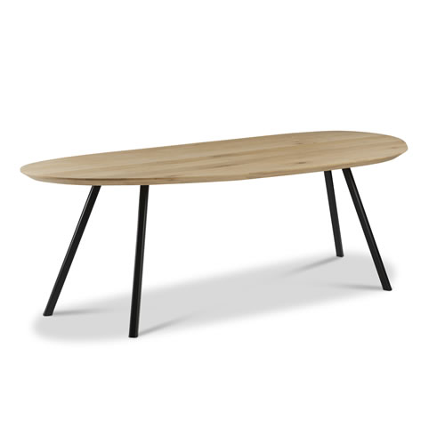 Tafel SPOTT van DYYK (eikenhout, niervormig, 200 x 90) SHOWMODEL - Afbeelding 2